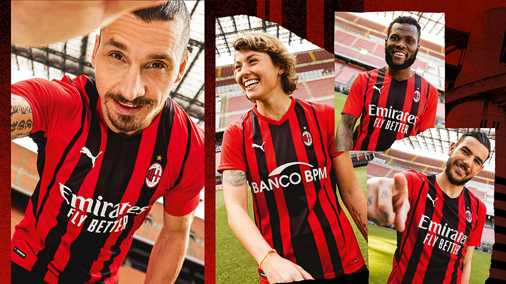 CAMISA AC MILAN HOME 22/23 TORCEDOR-PUMA-MASCULINA-PRETA/VERMELHO