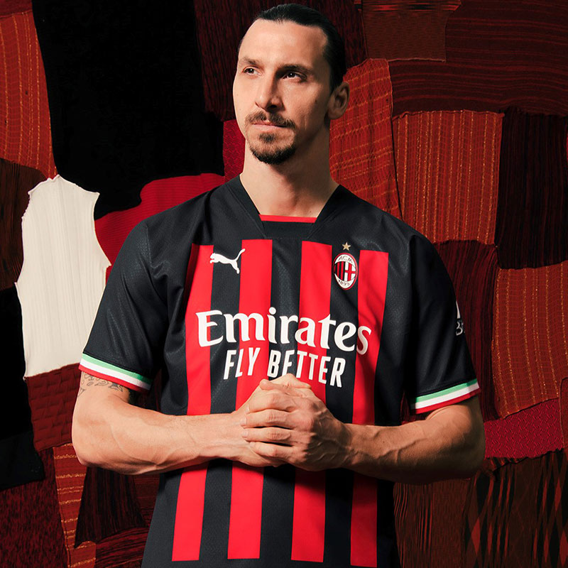 Camisa AC Milan Home 22/23 Puma Masculina - Vermelha e Preta