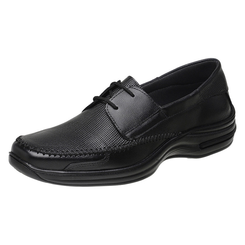 Mocassim Sider Masculino Couro Preto | Lafiume