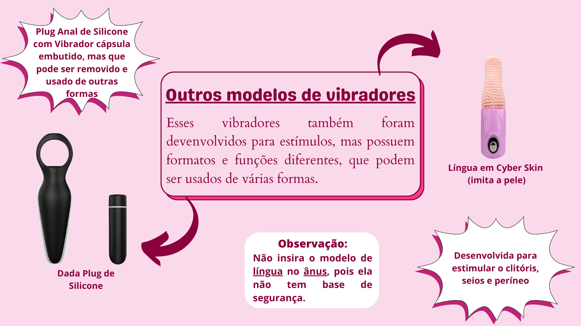 Plug Dada com Vibro | 9 Vibrações Recarregável Preto 13,5x4cm