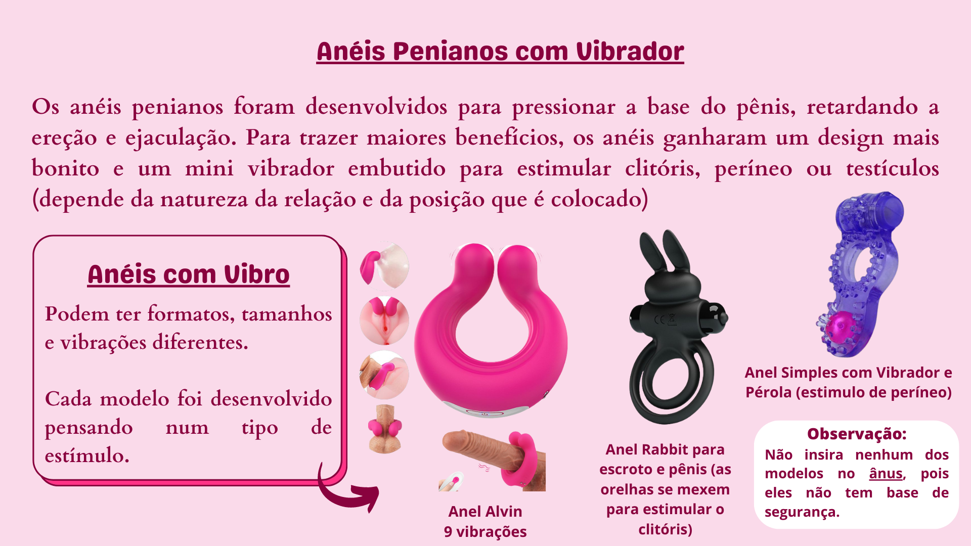 Anel Vibra e Pérola Estimuladora (BATERIAS INCLUSAS)