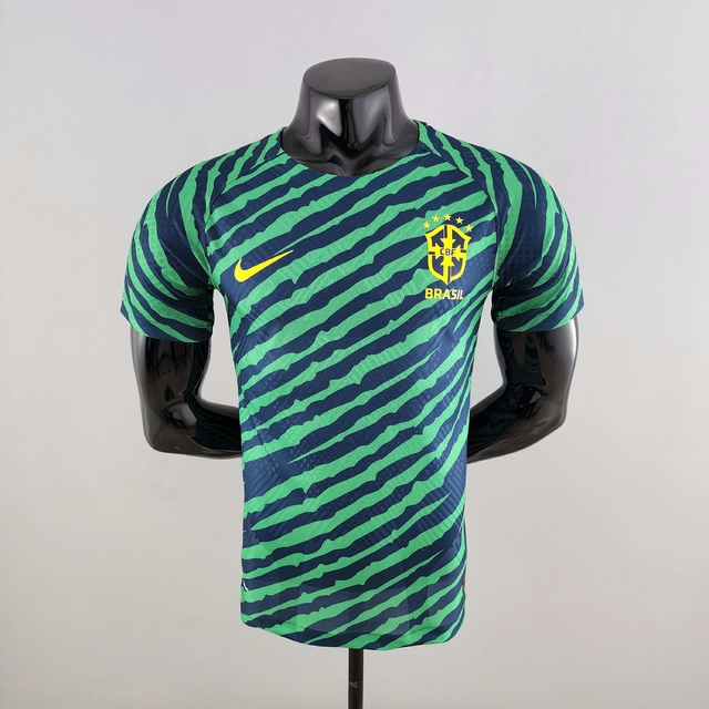 Camisa Seleção Brasileira 2022 Pré Jogo Nike Jogador - Verde