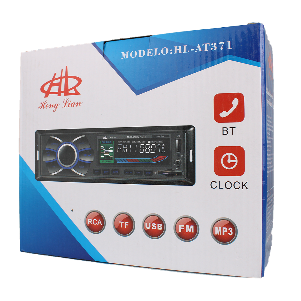 Radio para carro con accesorios y control remoto AT371