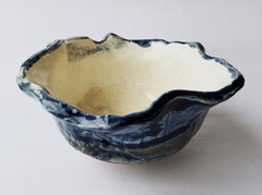 Pequeña fuente esmaltada 9 x 19 cm;