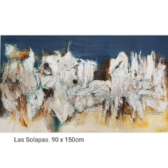 Las Solapas. Pintura collage, 150 x 80 cm en internet