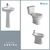 COMBO SANITARIOS FERRUM ANDINA | DEPOSITO + INODORO LARGO + TAPA + BIDET Y LAVATORIO 1 AGUJERO