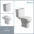 COMBO FERRUM SANITARIOS BARI | BIDET 3 AG + DEPOSITO + INODORO LARGO