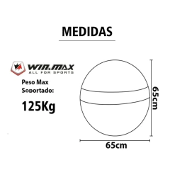 Imagen de PELOTA YOGA/FITNESS 65 CM CON INFLADOR