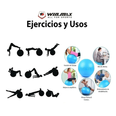 PELOTA YOGA/FITNESS 65 CM CON INFLADOR - comprar online
