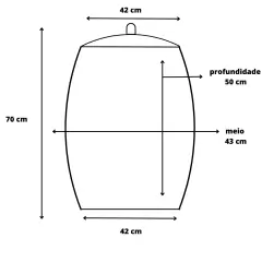 Cesto Redondo Grande De Roupa Junco Sintético Argila - comprar online
