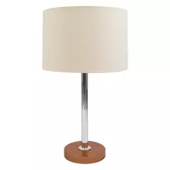 Abajur Sala Quarto Estilo Grande Pé Bronze Redondo 50 Cm Cúpula Redonda Algodão Crú