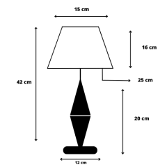 Abajur Quarto Tradicional Madeira Cúpula De Tecido - comprar online