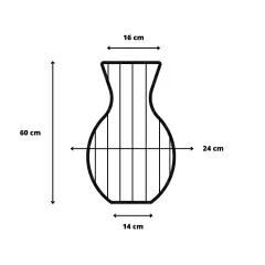 Trio De Vasos Decorativos Junco Sintético Aladim G M P - comprar online