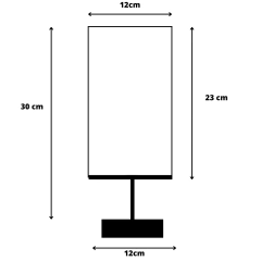 Kit 02 Abajur Quarto Pé Quadrado Cor Imbuia Cúpula Tecido - Marina Decorações