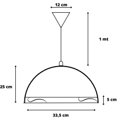 Lustre Luminária Pendente Junco Meia Esfera Rasa 33 cm de boca na internet