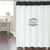 Cortina para Baño Vintage Black Bordada <*>