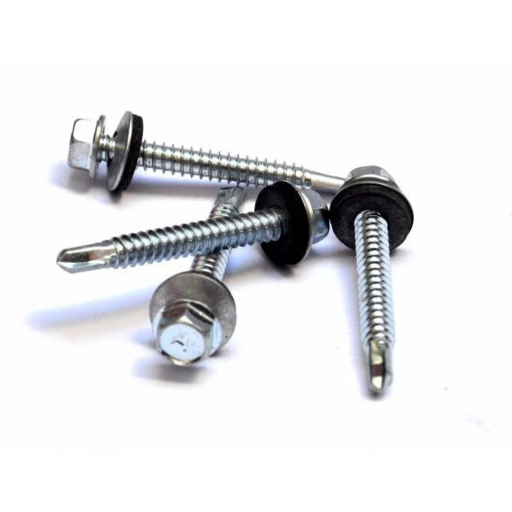 8 X 1-1/2 "Viti Autofilettanti A Testa Rondella Esagonale, Viti Autofilettanti In Lamiera Tek, 410 In Acciaio Inox, 100 Pezzi - Foto 2