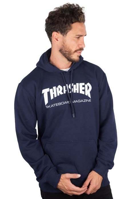 navy thrasher moletom com capuz