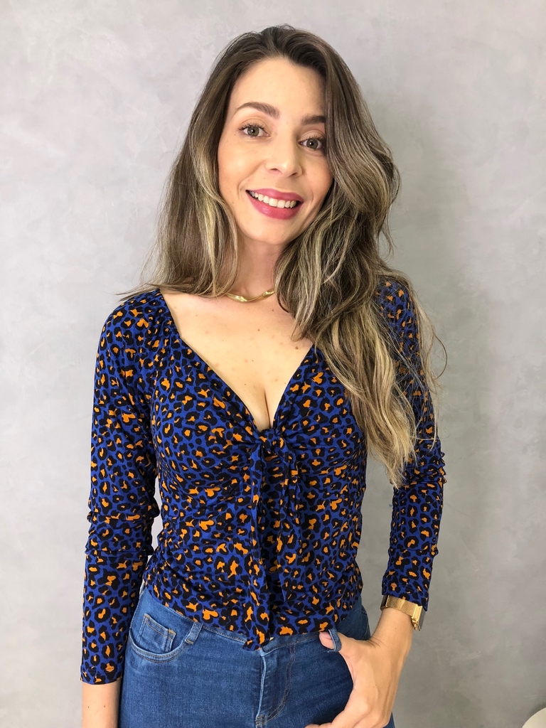 Ripley - BLUSA SOFÍA ANIMAL PRINT