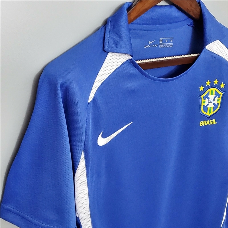 camisa brasil 2002 azul