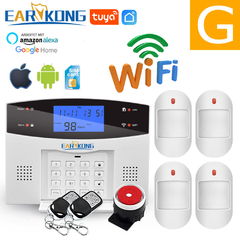 Wifi gsm pstn sistema de alarme com fio sem fio detector alarme - loja online