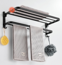 Imagem do Suporte para toalhas, rack de parede dobrável de alumínio