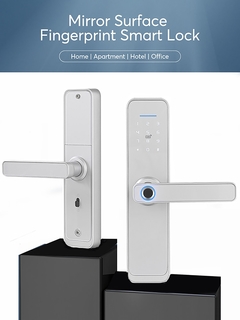 Fechadura de porta de impressão digital tuya app wifi casa inteligente na internet