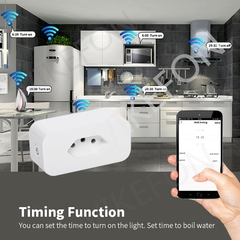 Tomada inteligente tuya wifi zigbee 3.0 tomada de energia em casa inteligente controle voz monitor energia tempo para alexa google na internet