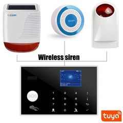 Alarme doméstico tuya com aplicativo 433mhz, 4g, wi-fi, sem fio, detecção de ladrão, cartão rfid, teclado touch lcd tft, 11 idiomas na internet