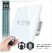 Free Shipping EU Standard 1 2 3 Gang 1 Way Wall Light Controler Home Automation Touch Switch Not Wif Remote Switch Glass Panel