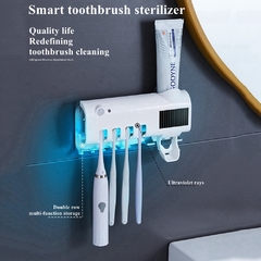escova Suporte de escova de dentes inteligente uv desinfecção solar + usb carregamento automático