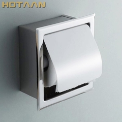 Caixa de suporte de papel higiênico de aço inoxidável montada na parede embutida na internet