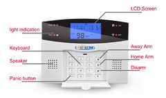 Wifi gsm pstn sistema de alarme com fio sem fio detector alarme - loja online