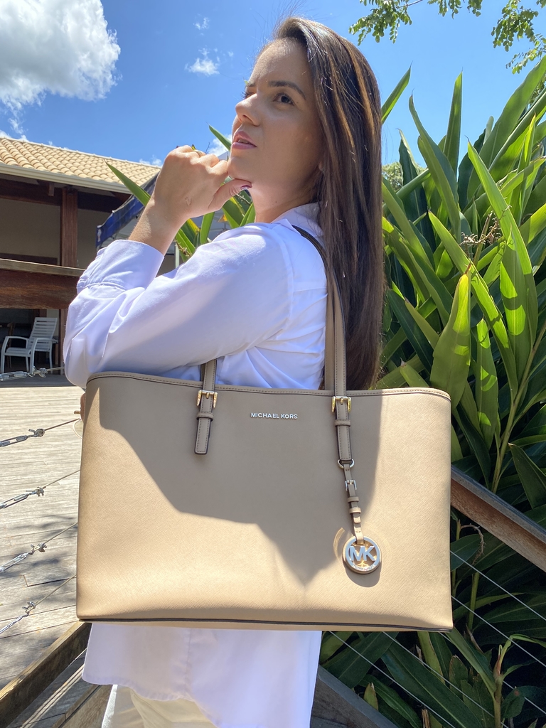 michael kors jet set travel large tote bolsa