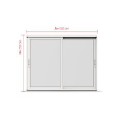 ventana corrediza blanca