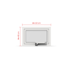 ventana proyectante blanca