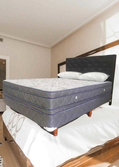 Sommier eurotop matelasse 140x190x28cm espuma