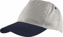 Gorra Lisa 5 Gajos con Abrojo 100% Poliester Blanco c/ Visera Color (LIS504) en internet