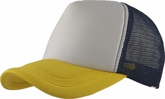 Imagen de Gorro Trucker Liso visera curva c/frente blanco (GD1196)