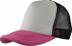 Gorro Trucker Liso visera curva c/frente blanco (GD1196) - Gorros y Sombreros