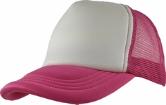Imagen de Gorro Trucker Liso visera curva c/frente blanco (GD1196)