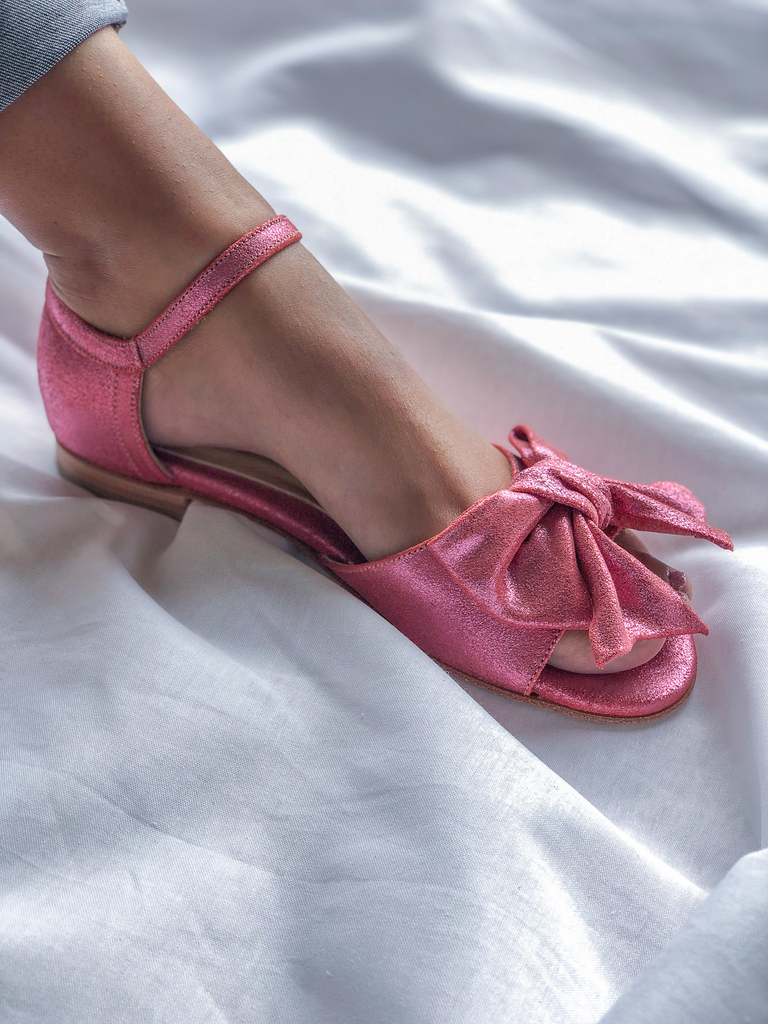 Sandalias Julietta Rosa/Negro sin taco
