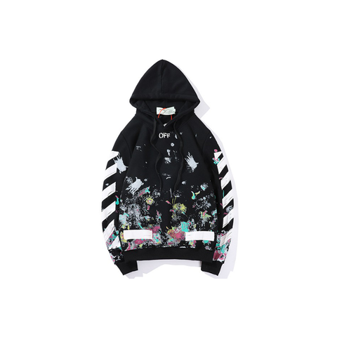 off white abstract arrows moletom com capuz