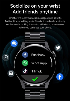 IGE novo Bluetooth Call Smart Watch masculino Full Touch Sport Fitness  Relógios à prova d'água Freqüência cardíaca pulseira de aço Smartwatch  Android iOS