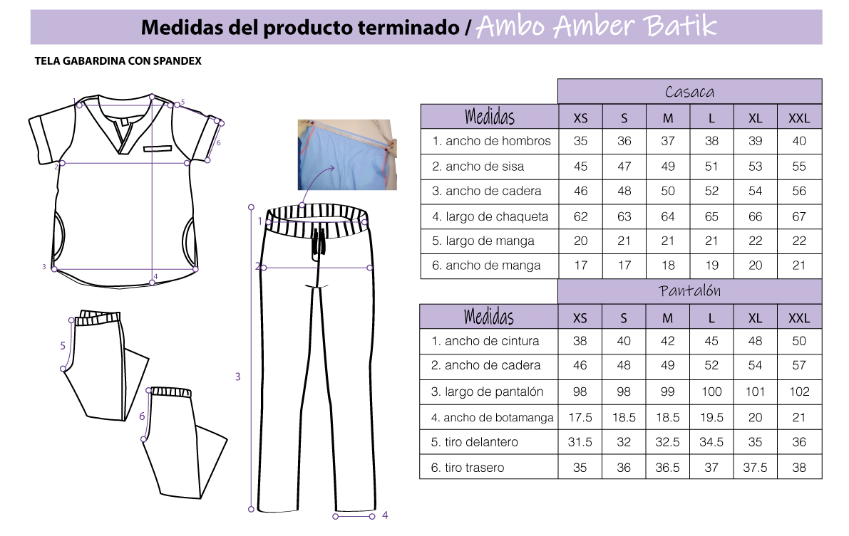 tabla de medida Amber batik