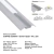 Perfil de aluminio p/ tira LED - Varios modelos 1m y 2m en internet