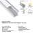 Perfil de aluminio p/ tira LED - Varios modelos 1m y 2m en internet