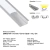 Perfil de aluminio p/ tira LED - Varios modelos 1m y 2m - ILUMINATO SHOP