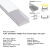 Perfil de aluminio p/ tira LED - Varios modelos 1m y 2m - ILUMINATO SHOP