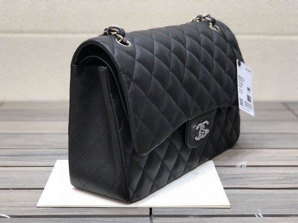 chanel flap bolsa all black